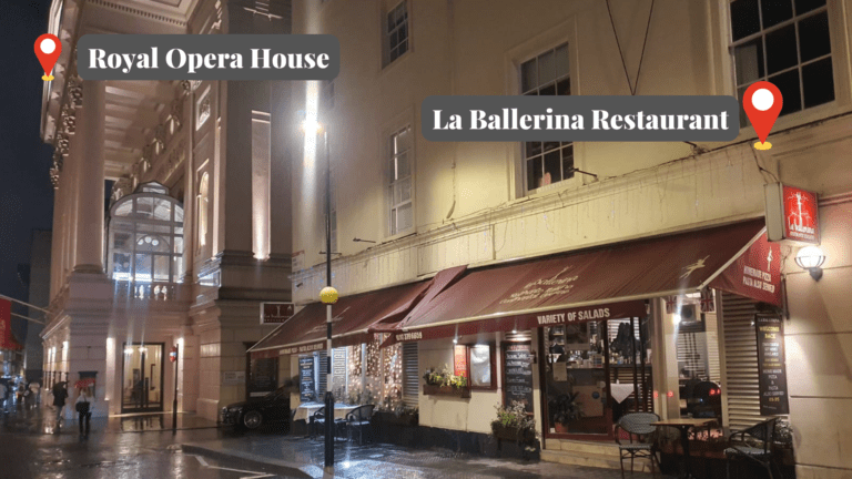 La Ballerina Restaurant near the royal opera house