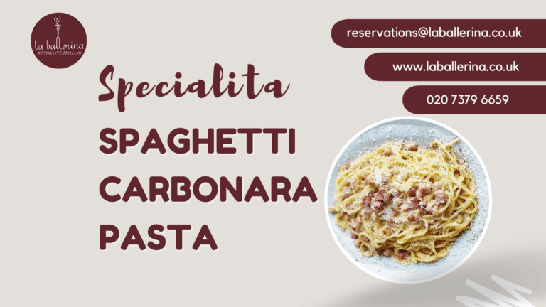 Spaghetti Carbonara Pasta - A Delightful Dish at La Ballerina Italian Restaurant
