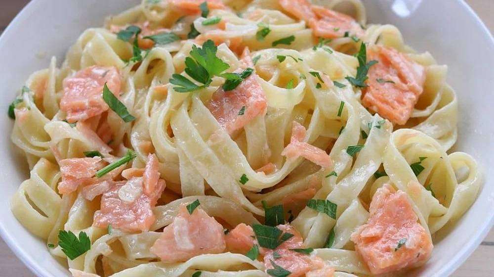 Tagliatelle Al Salmone Pasta at La Ballerina Italian Restaurant Covent Garden