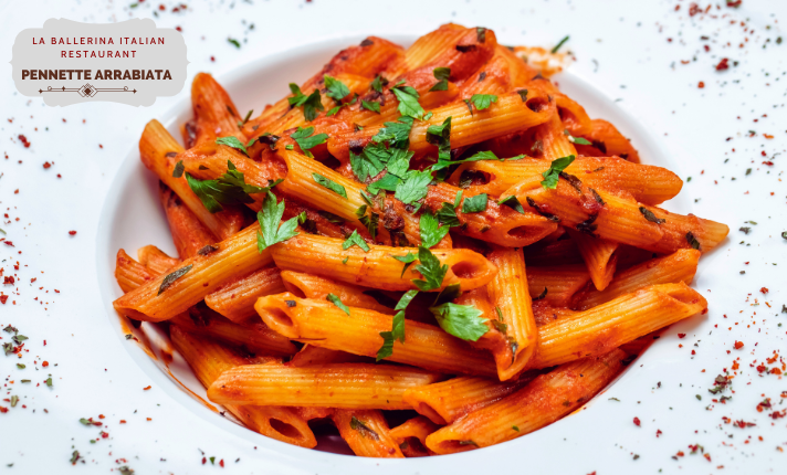 PENNETTE ARRABIATA at La Ballerina Italian Restaurant Covent Garden