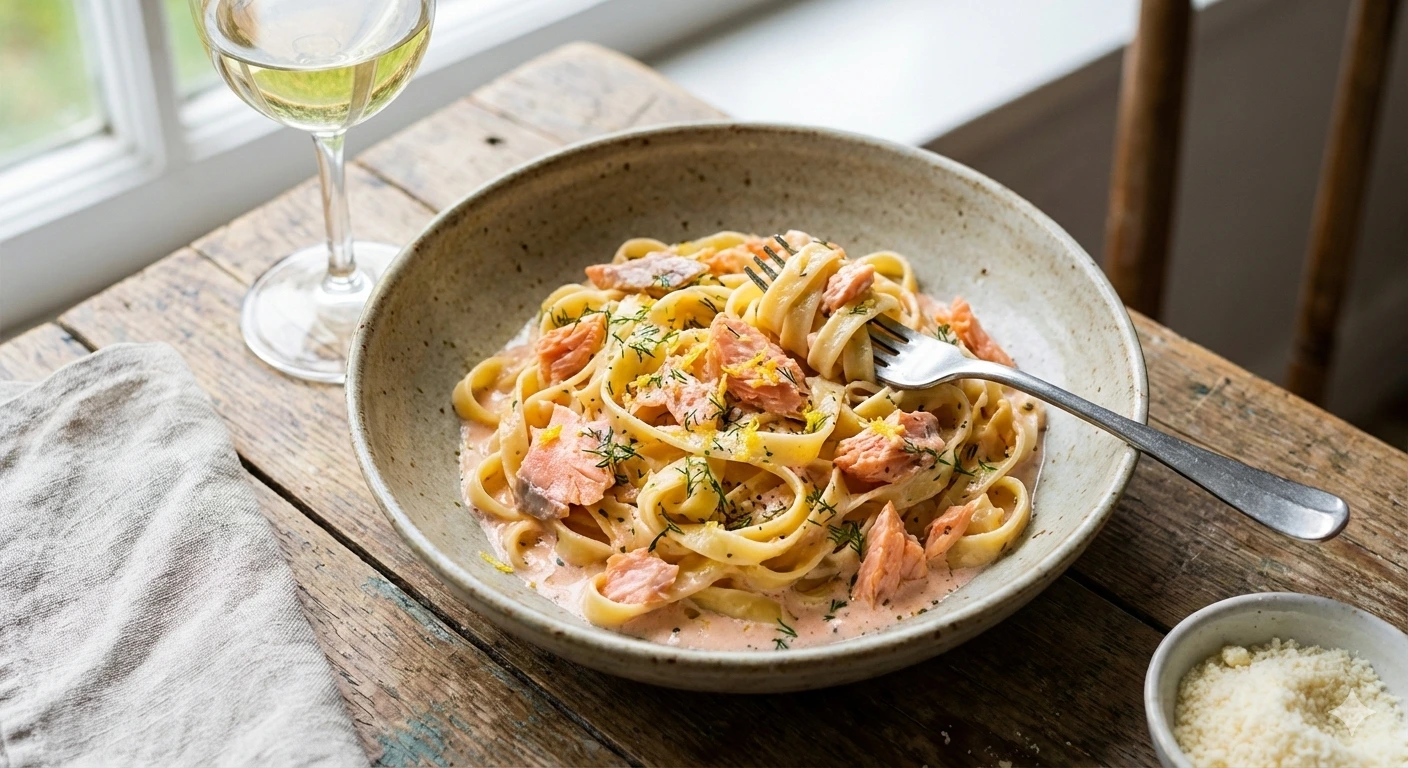 tagliatelle al salmone