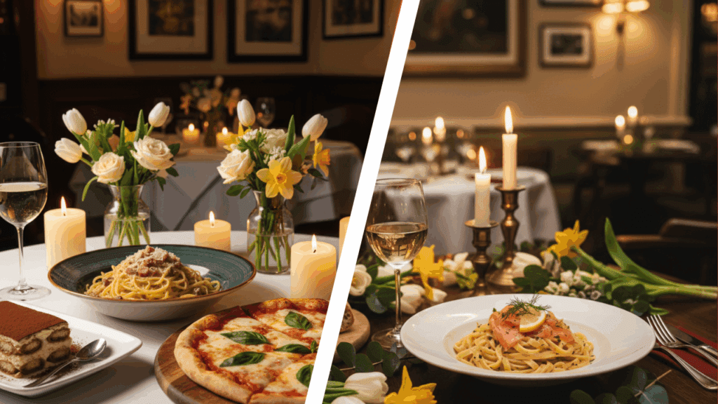 Authentic Italian Easter dining at La Ballerina restaurant in Covent Garden London with homemade pasta pizza and tiramisu