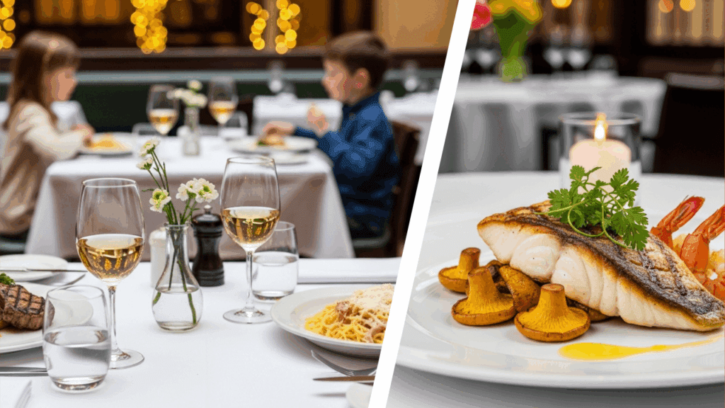 Grilled sea bass Easter Good Friday special at La Ballerina Italian restaurant Covent Garden London