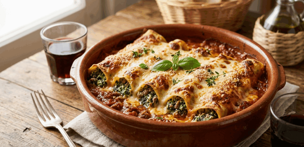 What Is Cannelloni Con Spinaci e Carne